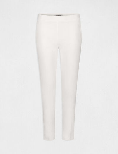 Pantalon cigarette 7/8ème ivoire femme