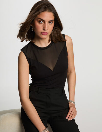 Débardeur sans manches noir femme