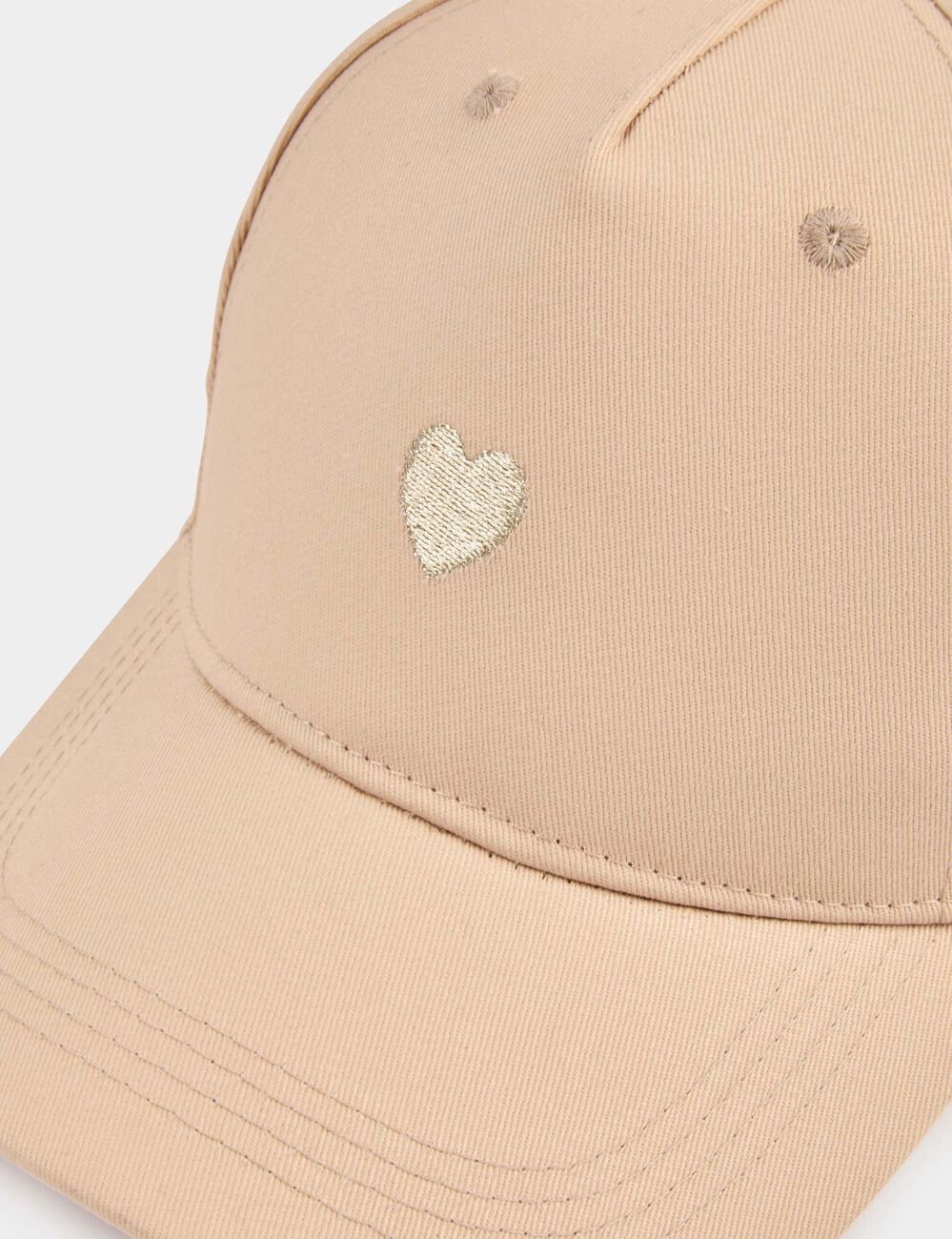 Bestickte Kappe beige damen