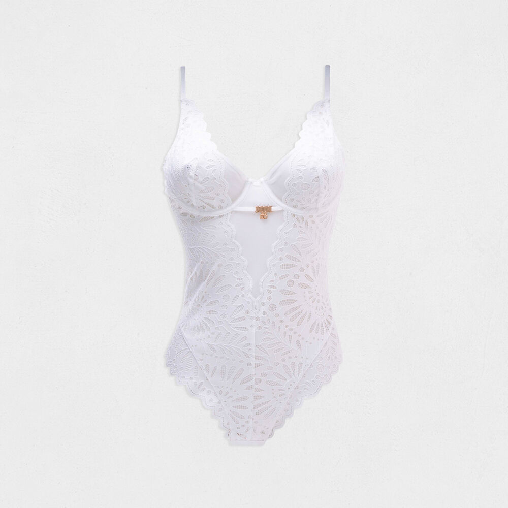 Body en dentelle ivoire femme