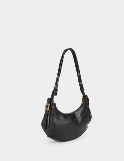 Halbmondförmige Handtasche schwarz damen