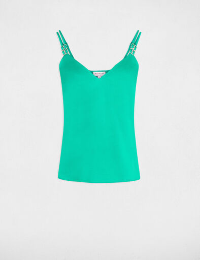 satin top mit tragern grun damen Satin-Top mit Trägern grün damen