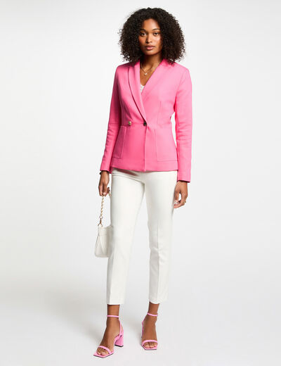 Pantalon cigarette 7/8ème blanc femme