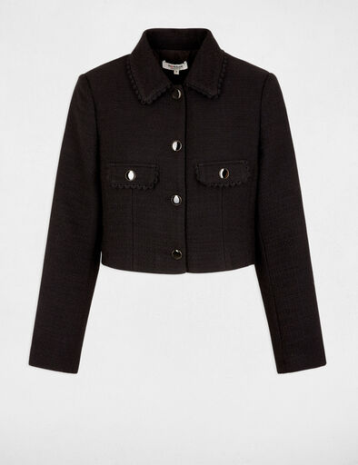veste courte tweed noir femme Veste courte tweed noir femme