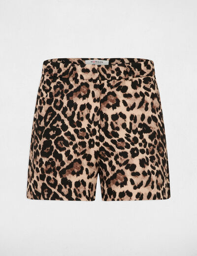 Short large imprimé multicolore femme