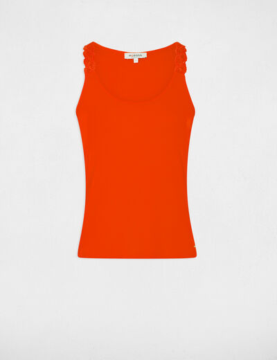 Ärmelloses Top orange damen