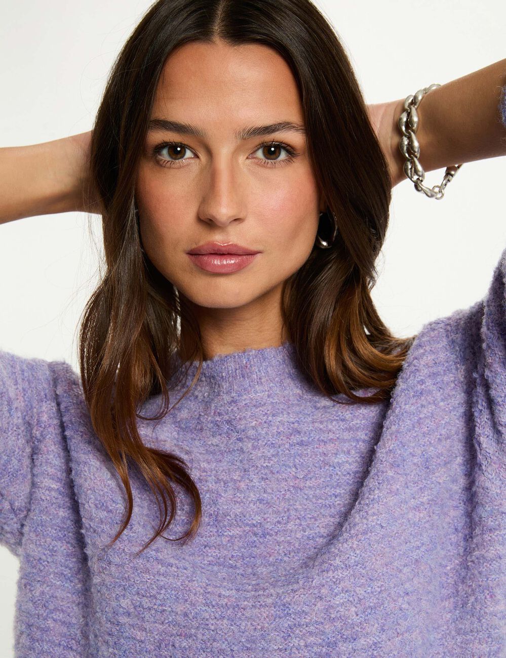 Kurz geschnittener Pullover mit Rundhals parma damen