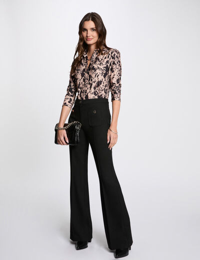 Bootcut-Hose schwarz damen