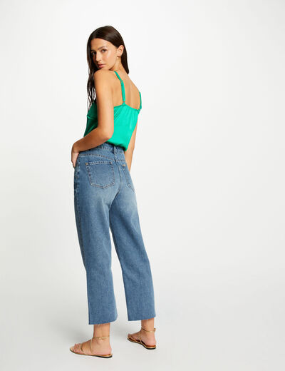 Satin-Top mit Trägern grün damen