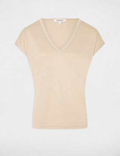 t shirt manches courtes sable femme T-shirt manches courtes sable femme