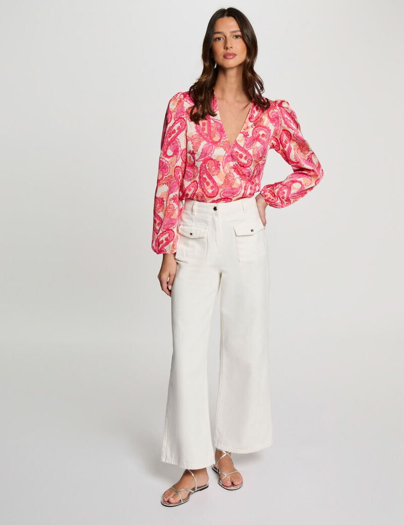 bluse mit langen armeln mehrfarbig damen Bluse mit langen Ärmeln mehrfarbig damen