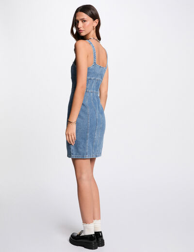 Kurzes, figurbetontes Jeans-Kleid stone denim damen