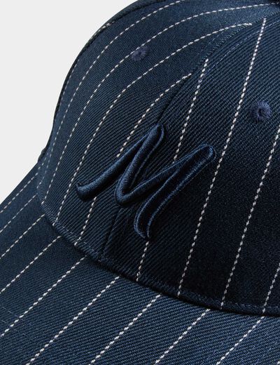 Gestreifte Kappe marineblau damen