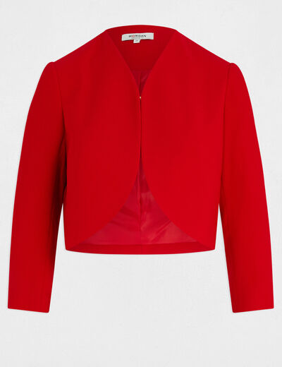 Gerade Jacke mit 3/4-Ärmeln rot damen