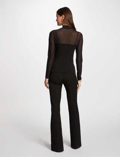 T-Shirt mit lange Ärmel schwarz damen