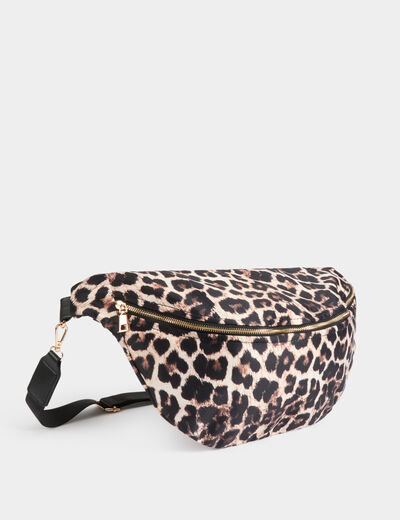 Sac banane imprimé léopard multicolore femme