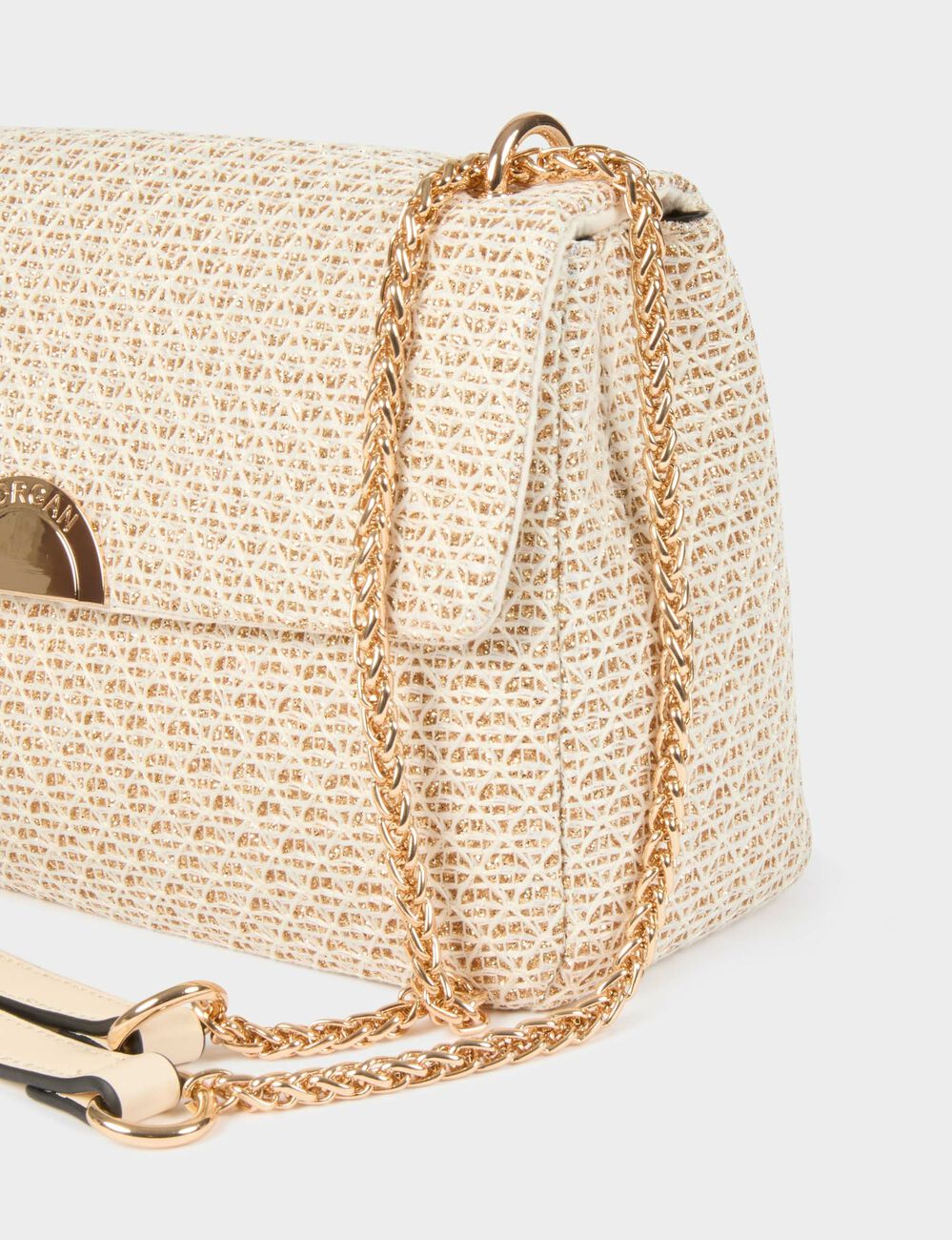 Sac à paillettes jaune or femme