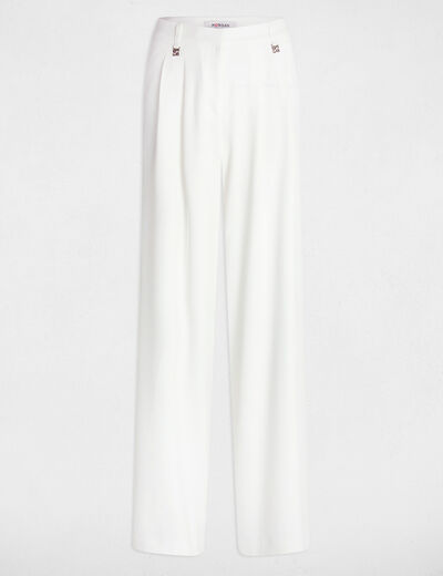 Fließende weite Hose weiss damen