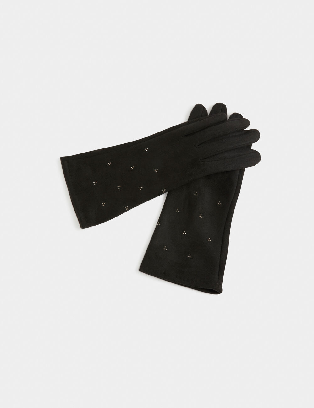 Handschuhe mit Strass schwarz damen