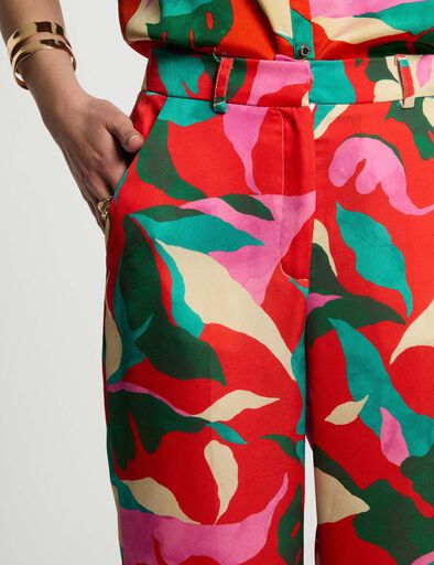 gerade bedruckte hose mehrfarbig damen Gerade bedruckte Hose mehrfarbig damen