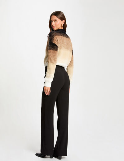 Pull col montant camel femme
