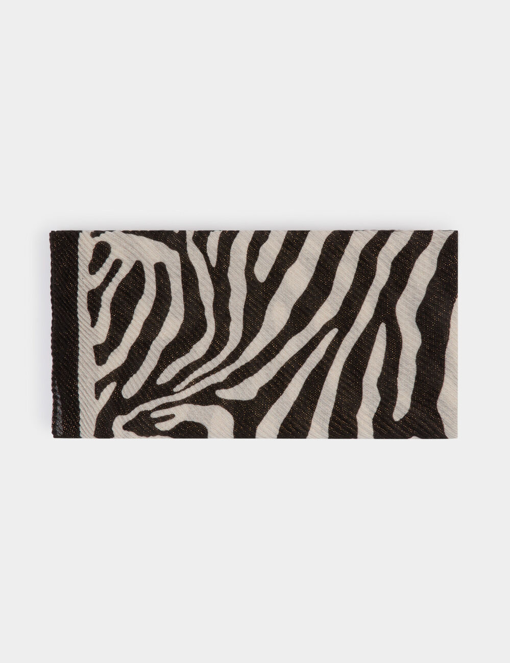 Plissierter Schal mit Muster elfenbein damen