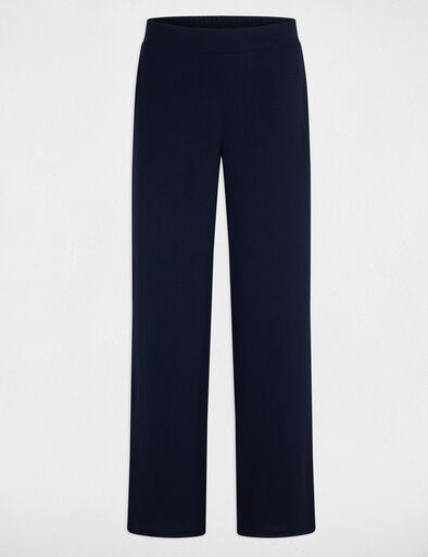 pantalon large fluide bleu marine femme Pantalon large fluide bleu marine femme