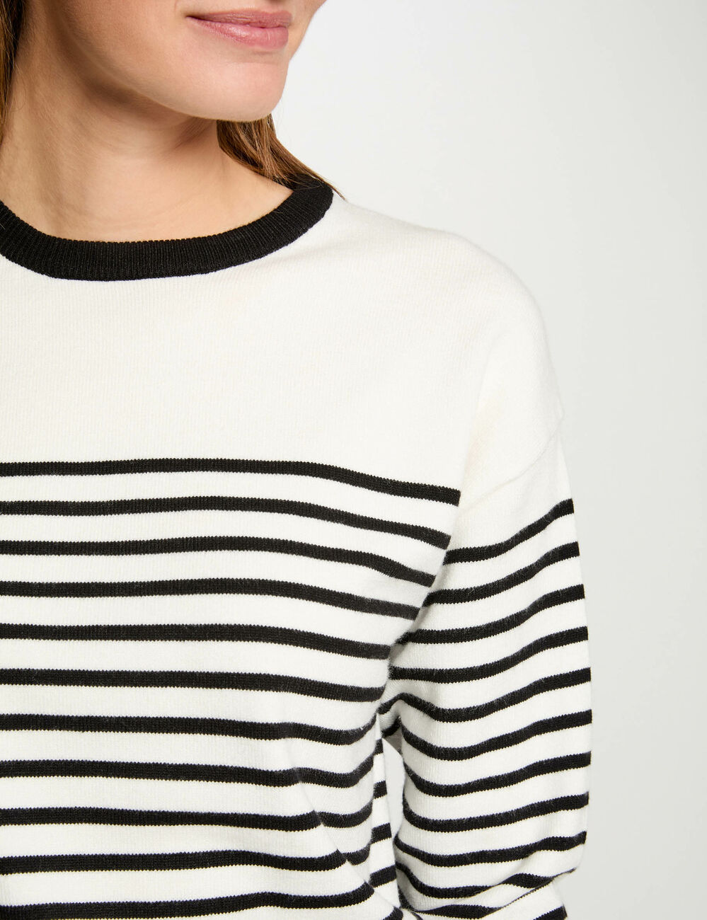 Gestreifter Pullover weiss damen