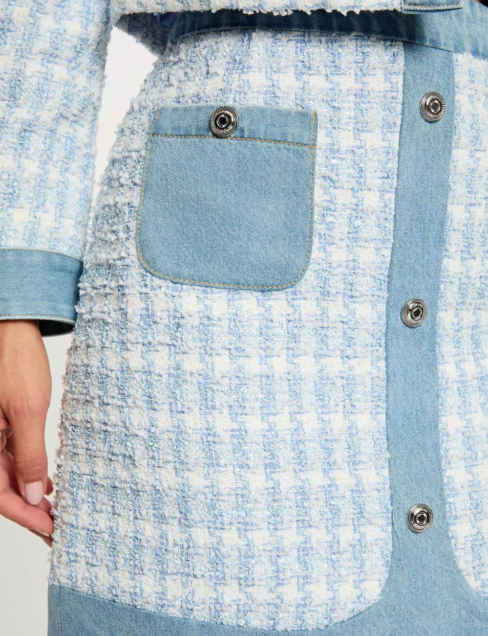 Kurzer, figurbetonter Rock himmelblau damen