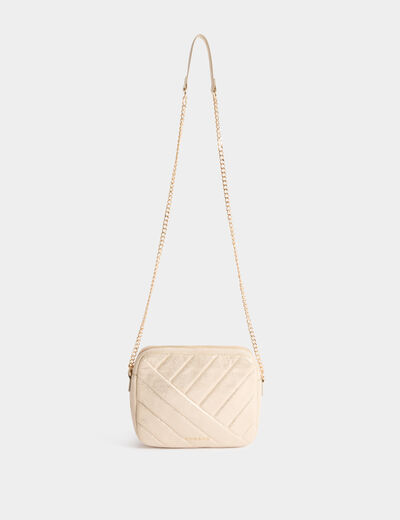 Sac matelassé jaune or femme