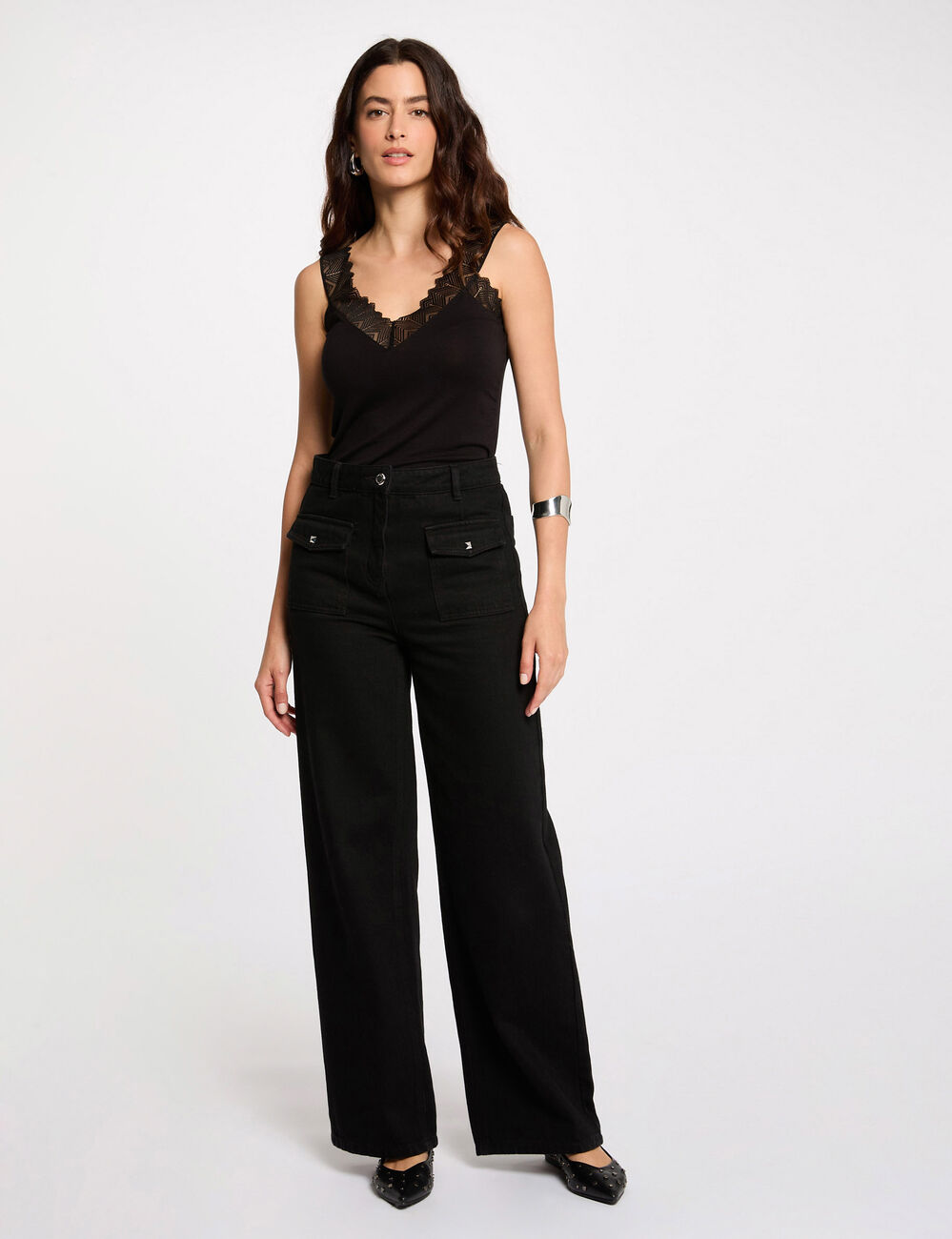 D�bardeur � dentelle noir femme