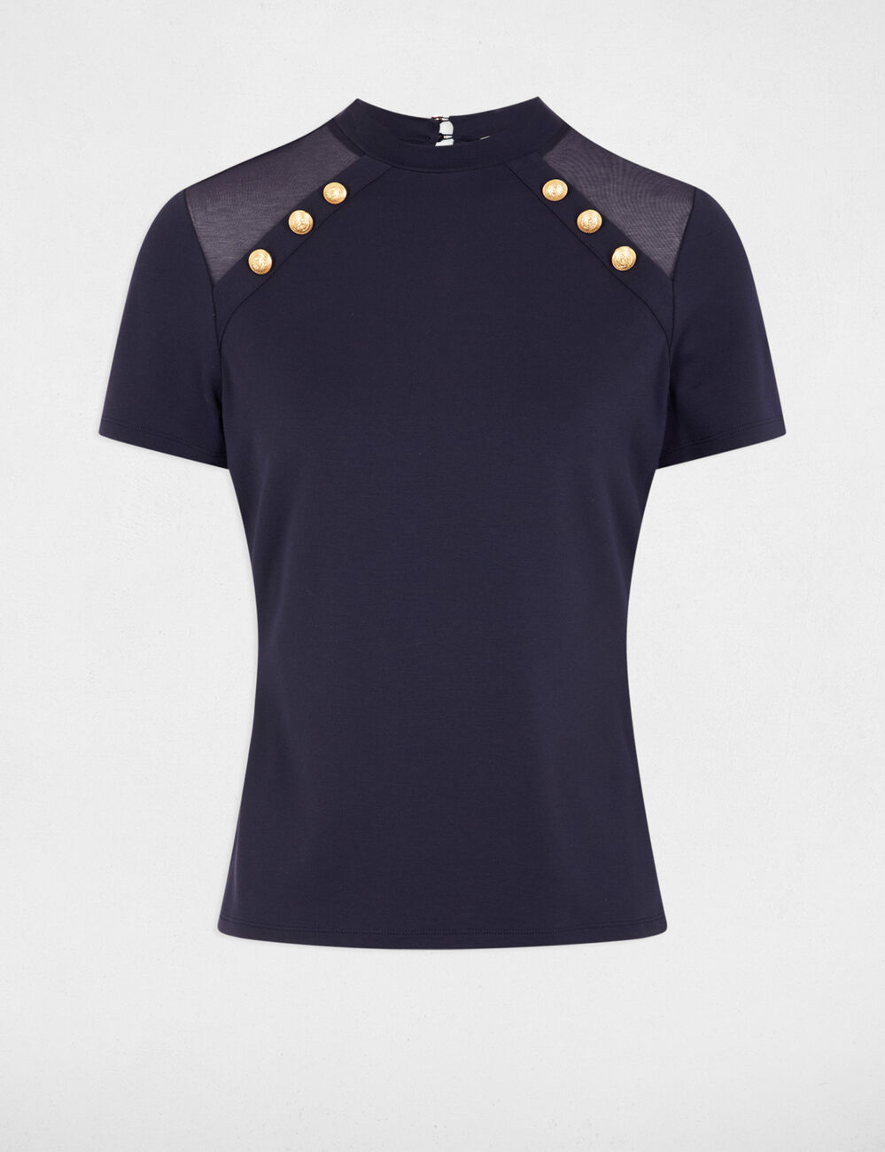 Kurzarmshirt marineblau damen