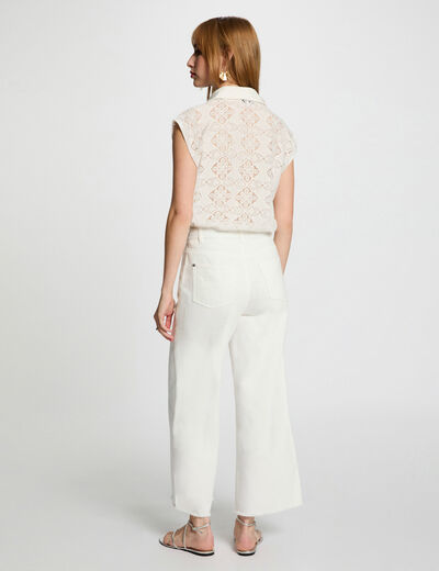 T-shirt manches courtes blanc femme