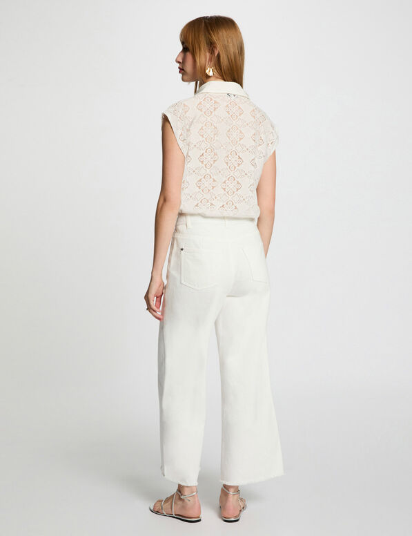 T-shirt manches courtes blanc femme