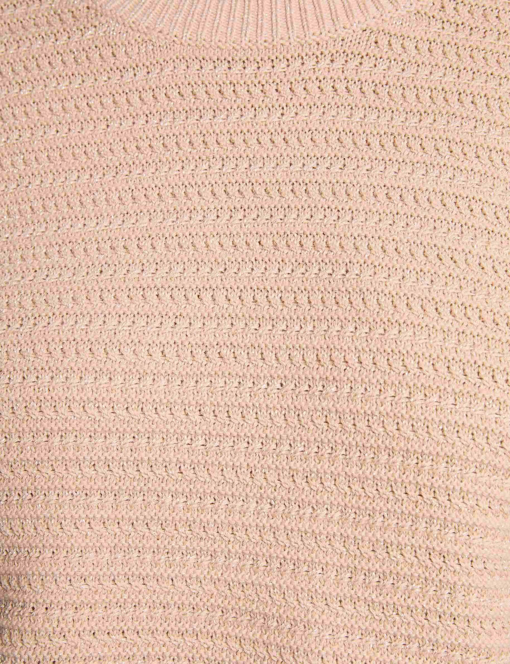 Kurzarm-Pullover beige damen