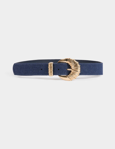 Gürtel aus Jeansstoff rohes denim damen