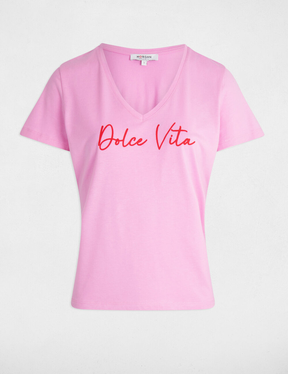 T-shirt mit Aufschrift rosa damen