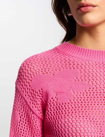 Pullover mit Rundhalsausschnitt rosa damen