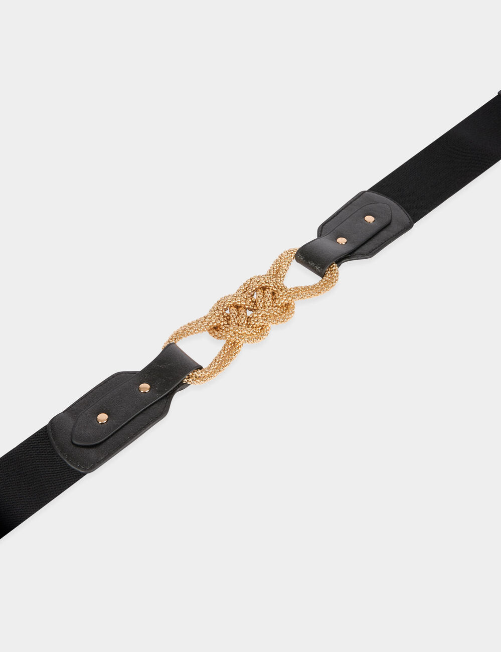 Ceinture double noeud noir femme