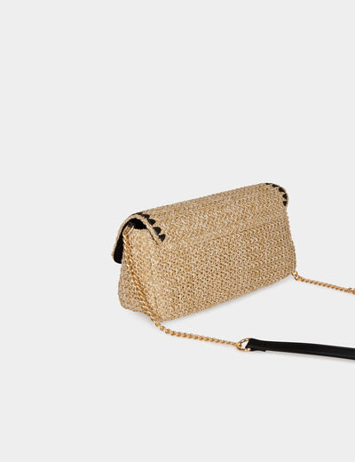 Sac tressé sable femme
