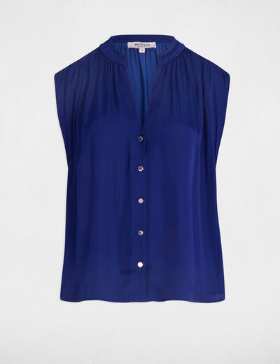 Ärmellose Bluse elektrisch blau damen