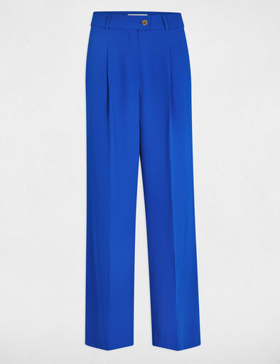 pantalon flare fluide bleu electrique femme Pantalon flare fluide bleu electrique femme