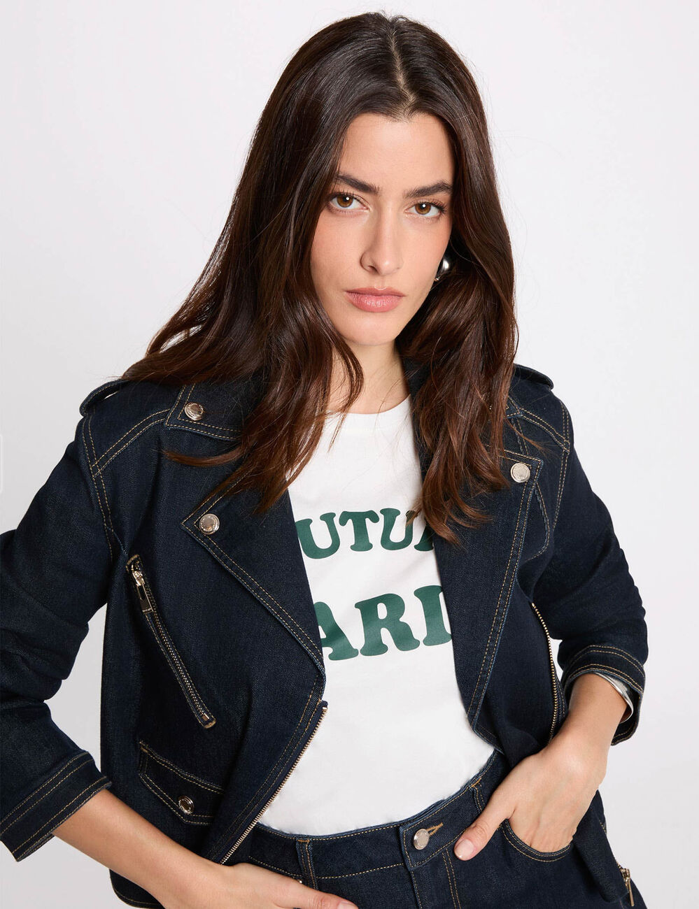 Oversize-Jeansjacke blau damen