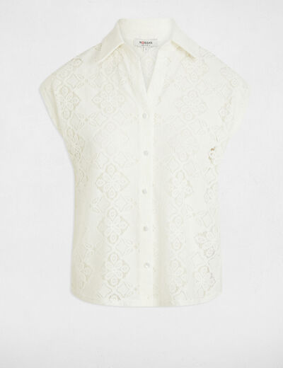 T-shirt manches courtes blanc femme