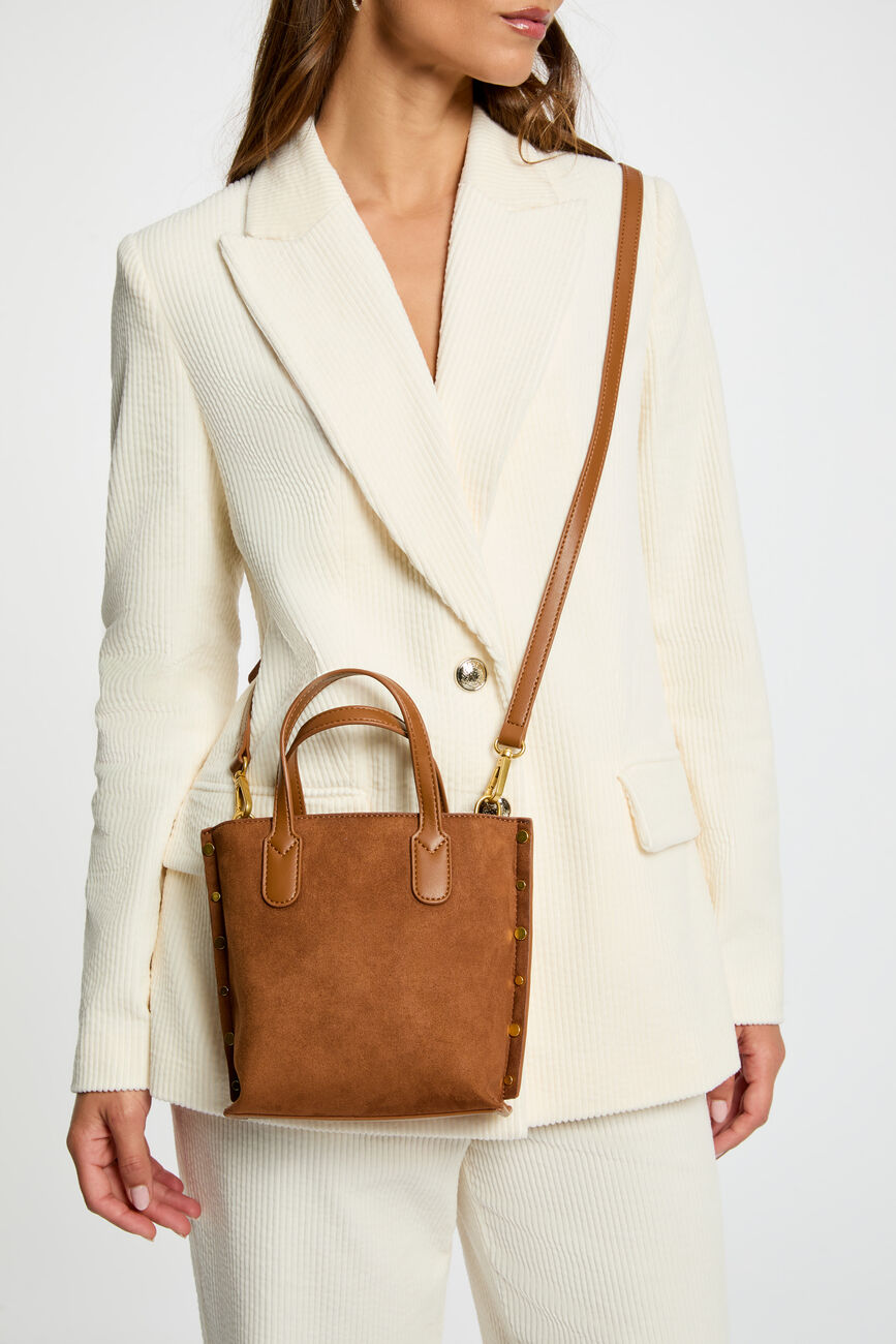 Sac cabas clout&eacute; camel femme