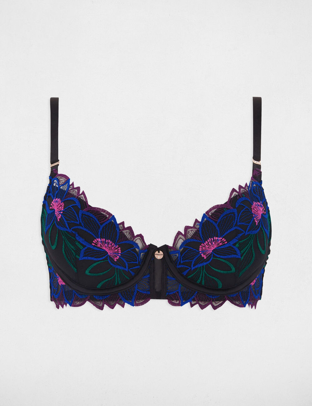 Soutien-gorge à coques noir femme