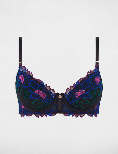 Soutien-gorge à coques noir femme