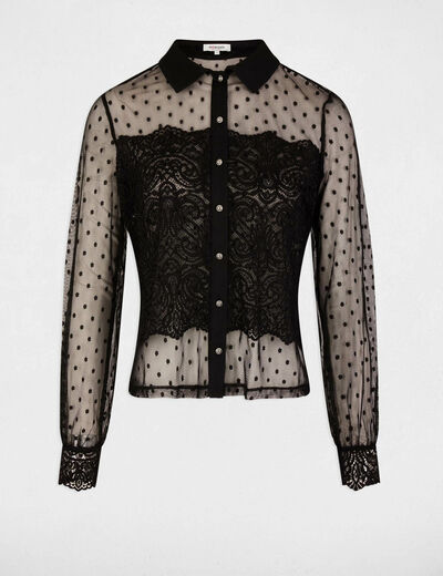 Langarmshirt schwarz damen