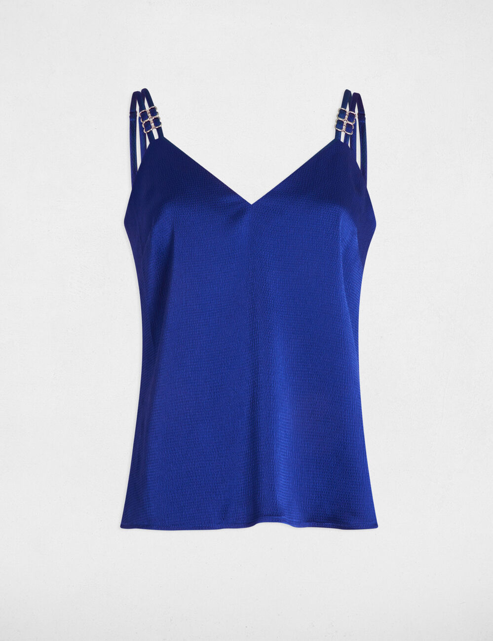 Satin-Top mit Trägern elektrisch blau damen