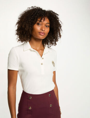 T-shirt manches courtes blanc femme